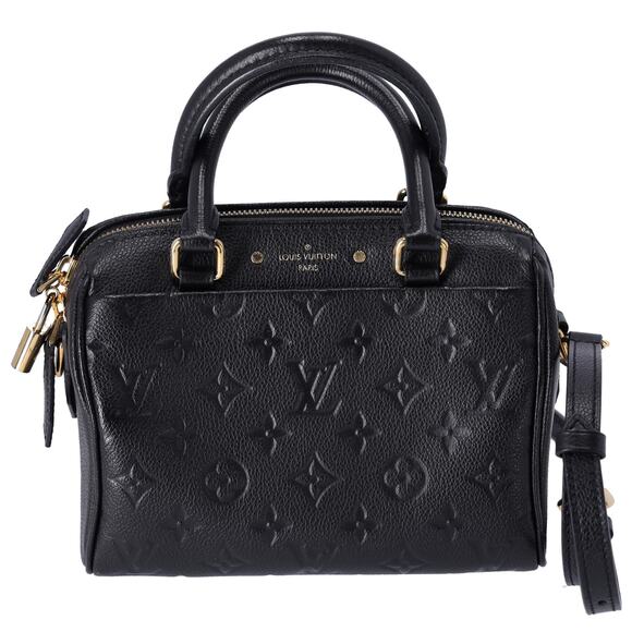 Louis Vuitton Speedy Bandouliere 20 Monogram Empreinte Handbag M42397 Black - Picture 1 of 7